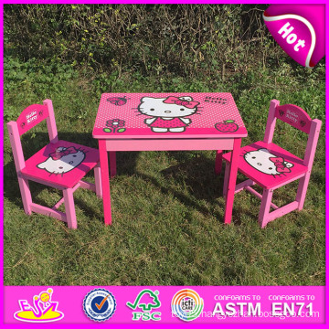 2015 Wooden Writing Table and Chair Sets, Children Wooden Table and Chair, Kids Table and Chair for Studying W08g161